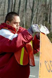 boy working as cross guard